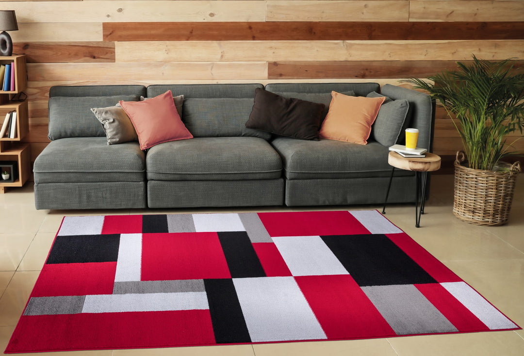 Nexus Black-Red Rug