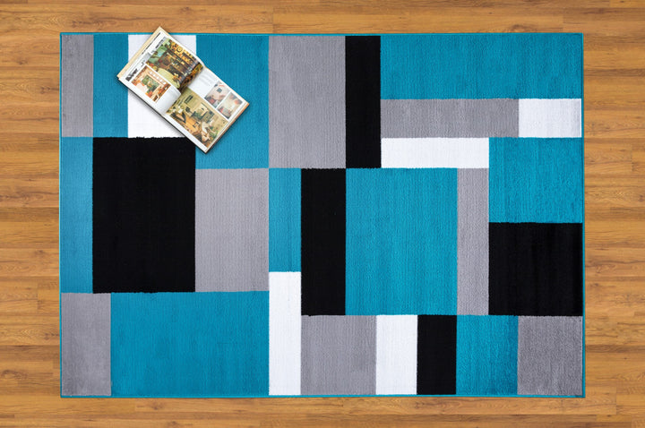 Nexus Teal-Black Rug