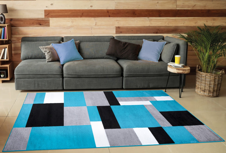 Nexus Teal-Black Rug