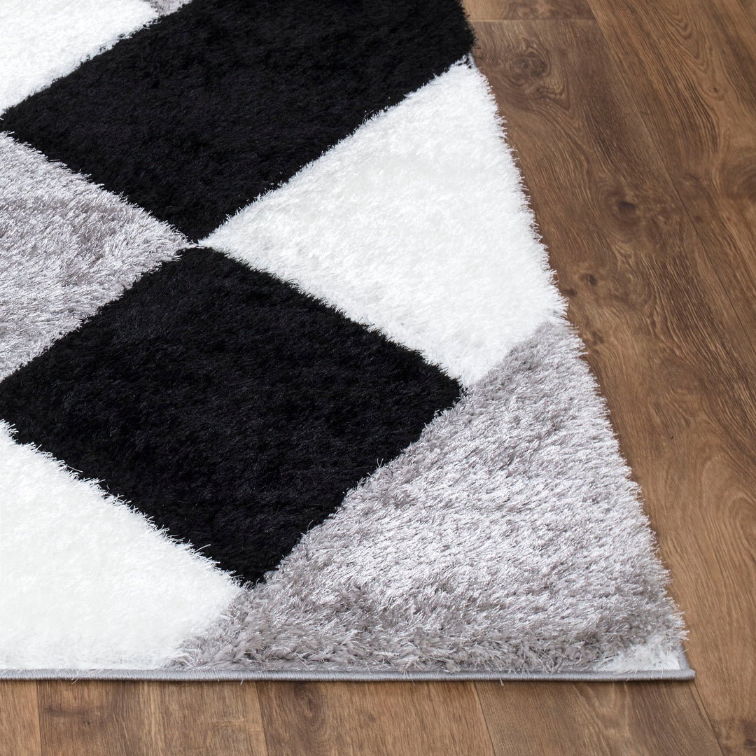 Gridara Black-White Rug