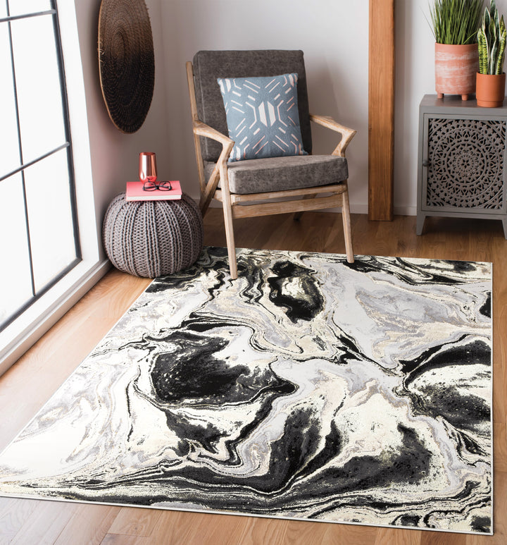 Marbelle Black-Ochre Rug