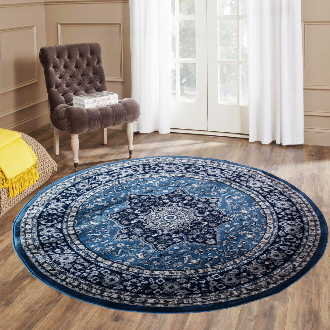 Imperial Round Blue Rug