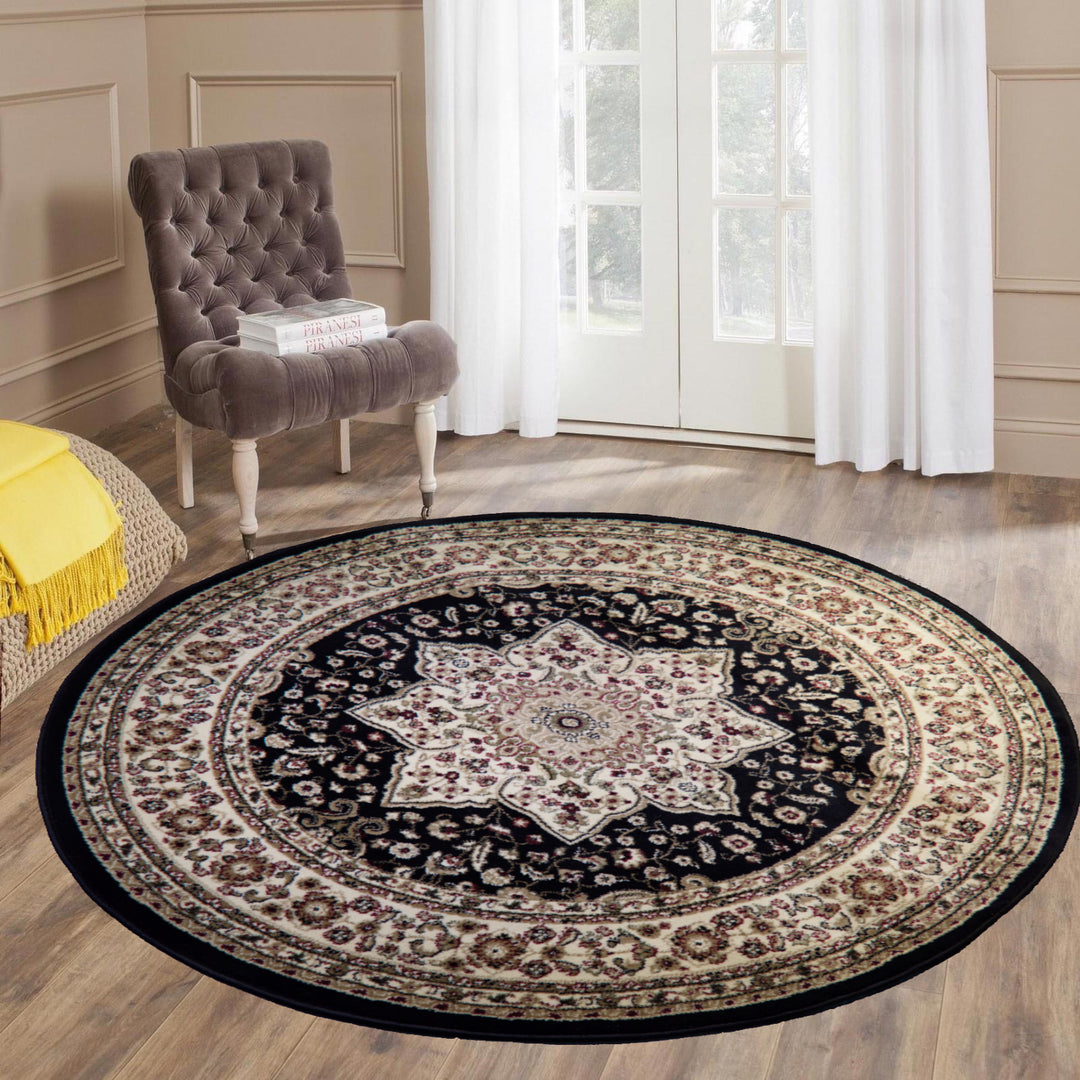 Imperial Round Black Rug