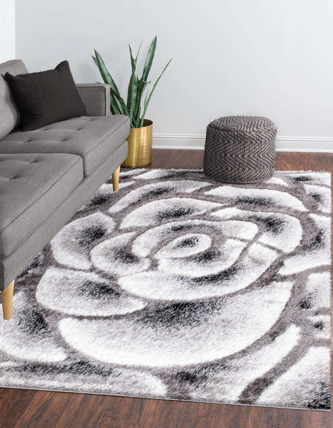 Florara Black-White Rug