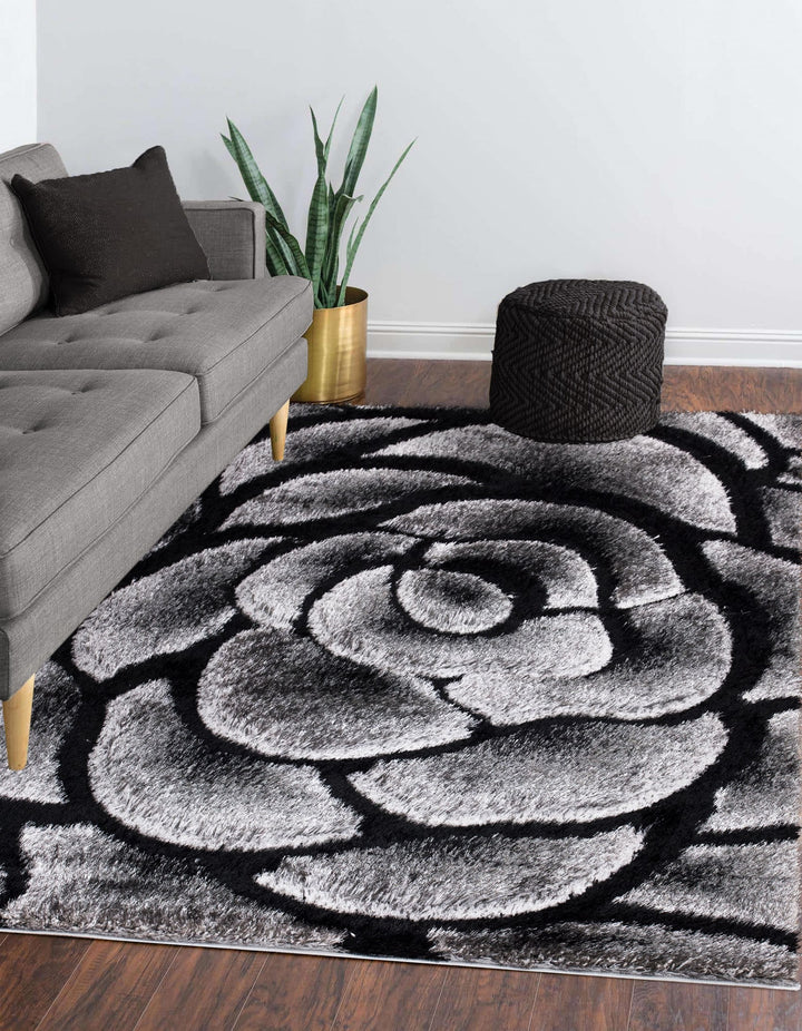 Florara Black-Grey Rug