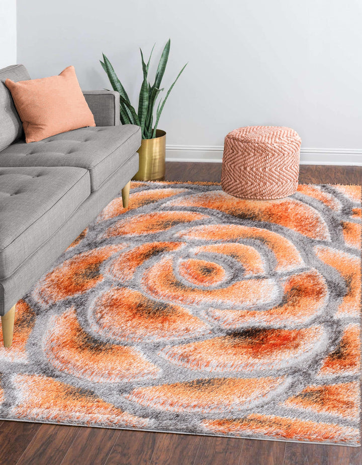 Florara Orange-Grey Rug