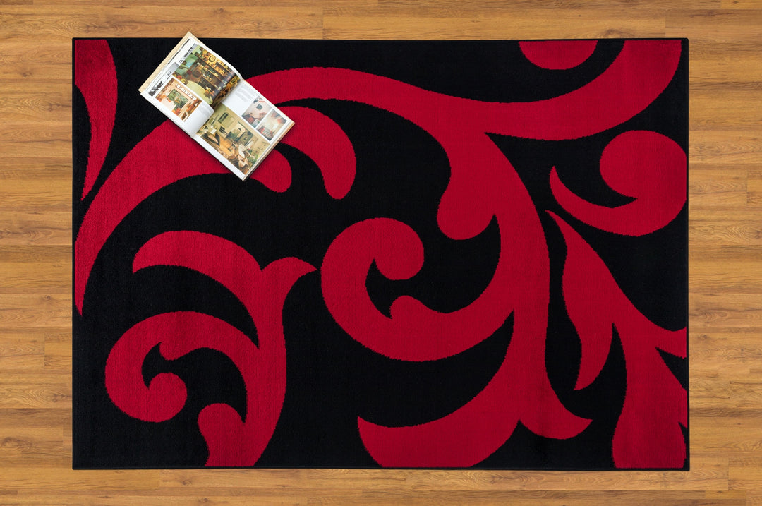 Carvado Black-Red Rug