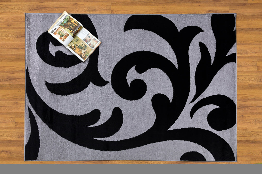 Carvado Silver-Black Rug
