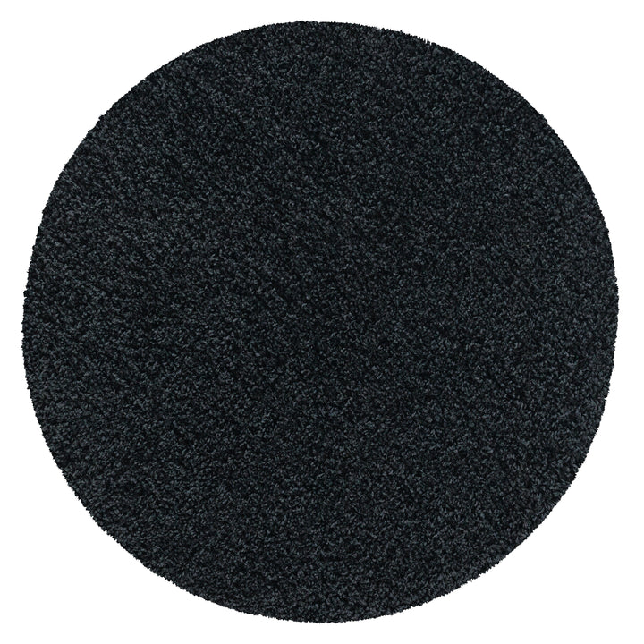 Veloria Round Black Rug