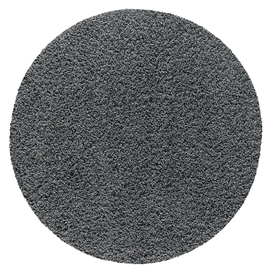 Veloria Round Dark Grey Rug