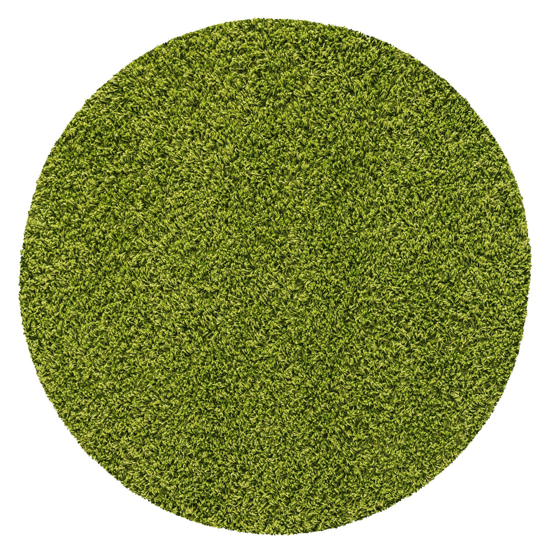 Veloria Round Lime Green Rug
