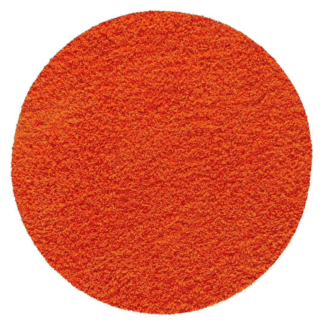 Veloria Round Orange Rug
