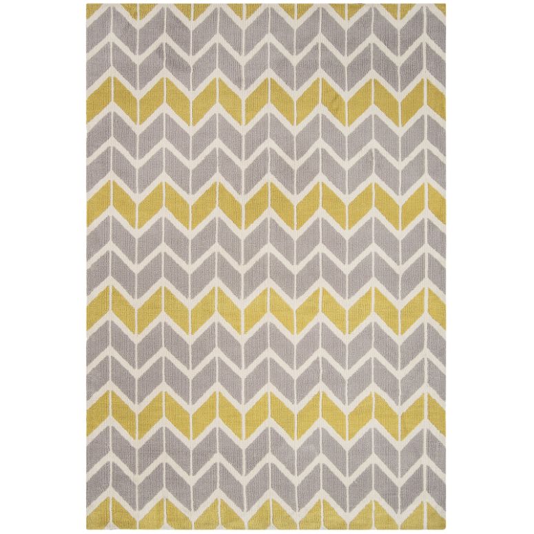 Arlo Rug AR06 Chevron Lemon / Grey