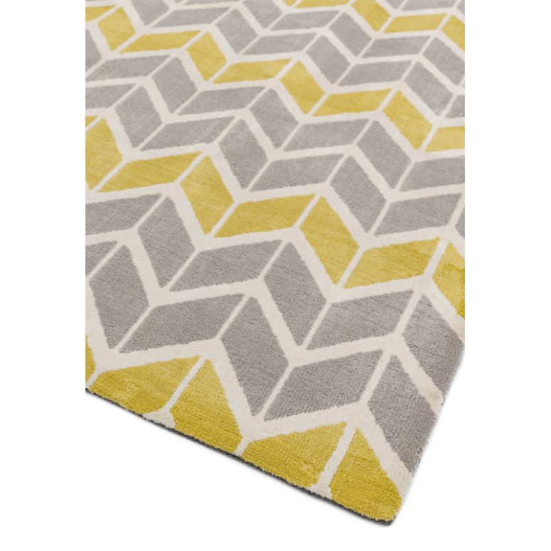 Arlo Rug AR06 Chevron Lemon / Grey