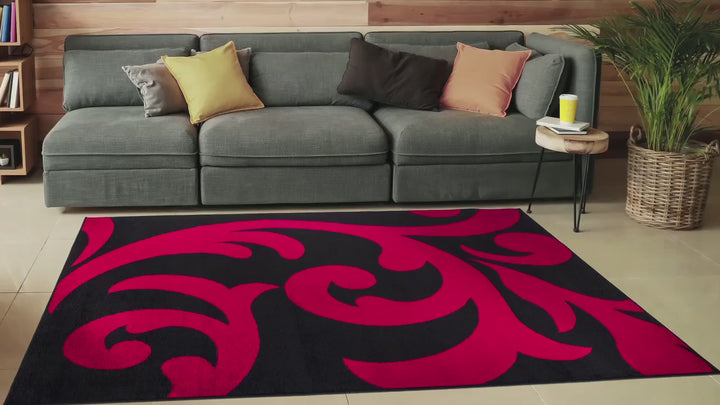 Carvado Black-Red Rug