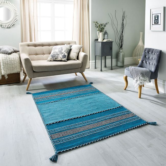 Kelim Teal Rug