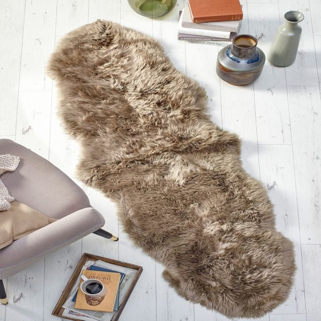 Genuine Sheepskin Rug Khaki