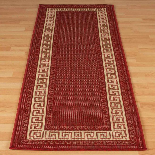 Greek Flatweave Red Runner