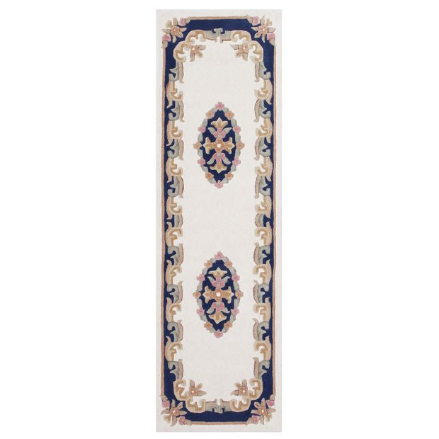 Royal Cream/Blue runner Rug