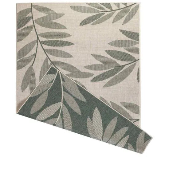 Duo Weave Indoor/Outdoor Rug Trailing Leaves Green