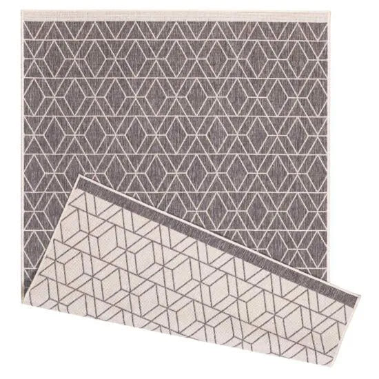 Duo Weave Rug Diamonds Grey