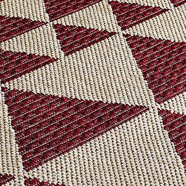 Moda Prism Red Rug close view