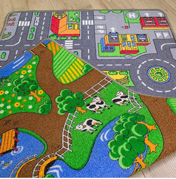 Reversible Road and Farm Playmat