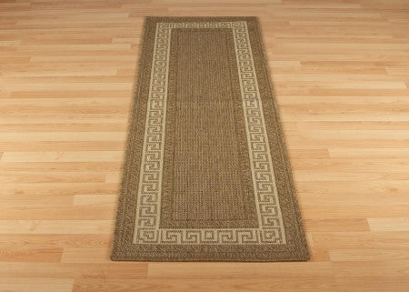 Greek Flatweave Brown Runner