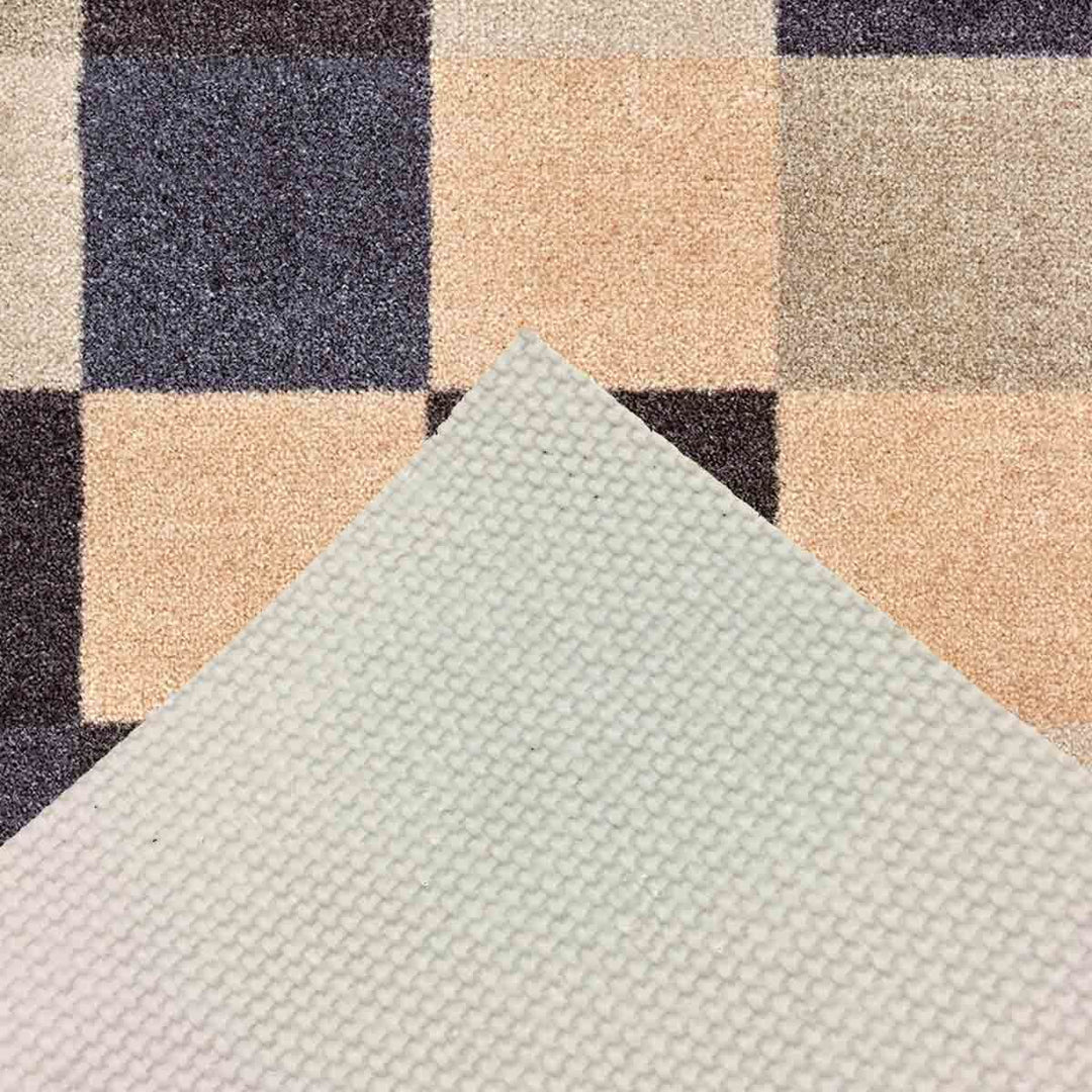 Recylon Bathroom Mat in Squares Blue