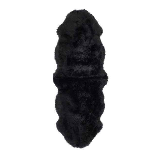Genuine Sheepskin Rug Black