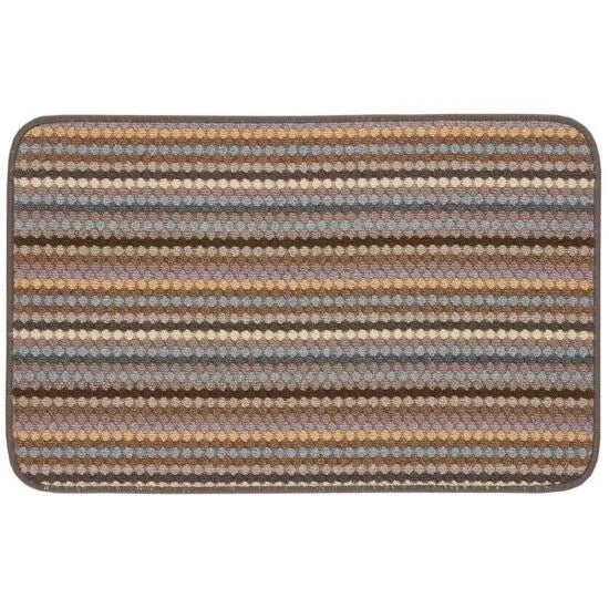 Ribbed Washable Mat Beige