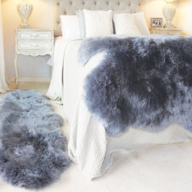 Genuine Sheepskin Rug Grey