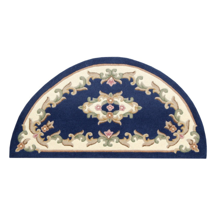 Royal Blue Rug in half moon shape