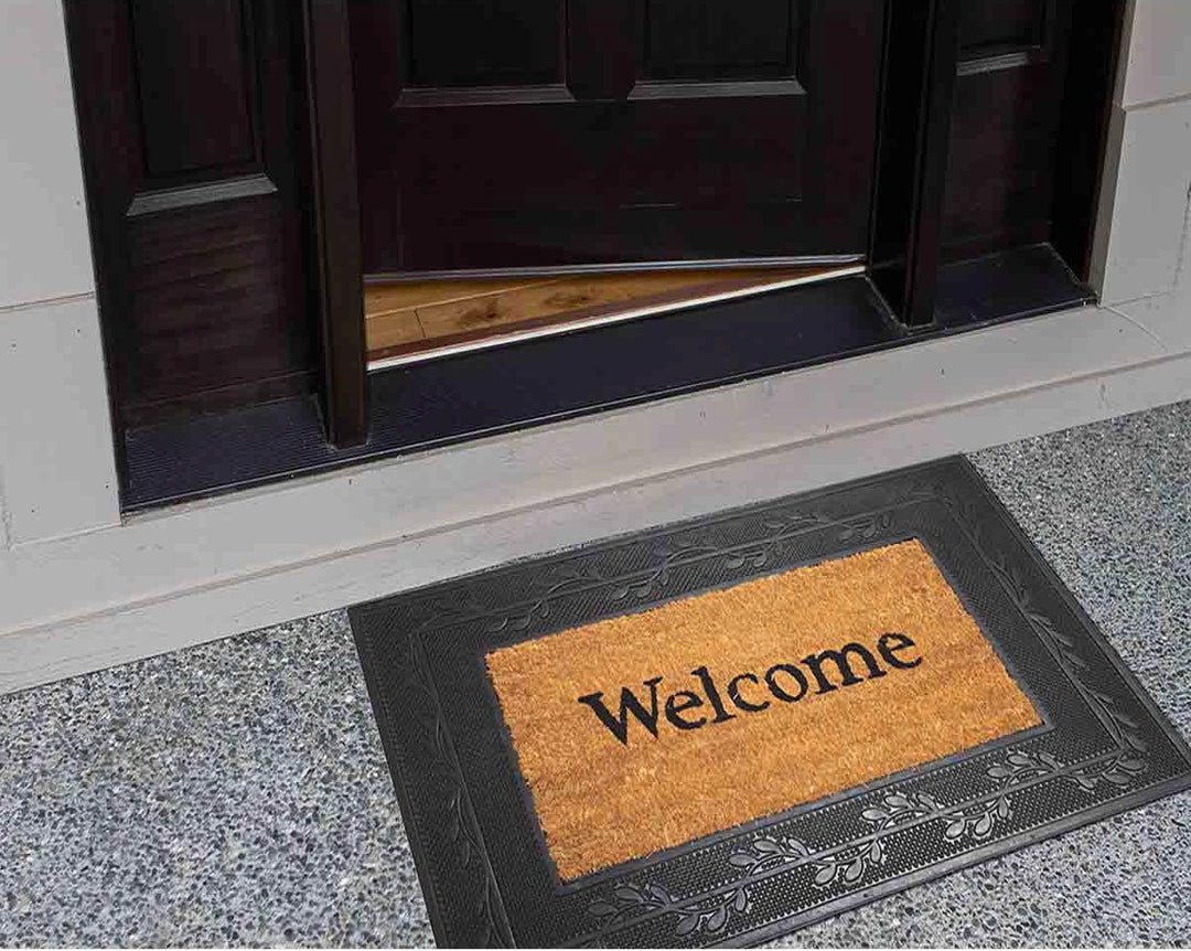 Welcome Rectangle Natural Mat