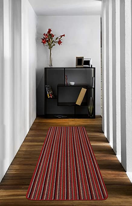Pinstripe Red Runner – Rugs Central