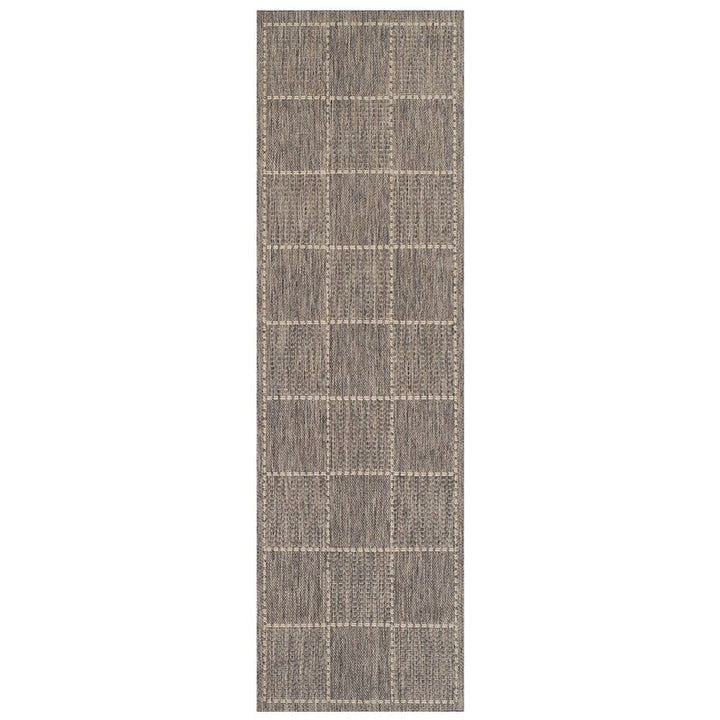 Check Flatweave Grey Runner