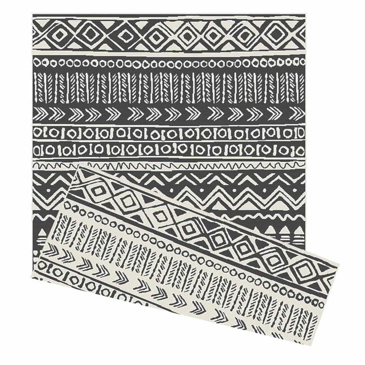 Duo Weave Indoor/Outdoor Rug Tribal Black