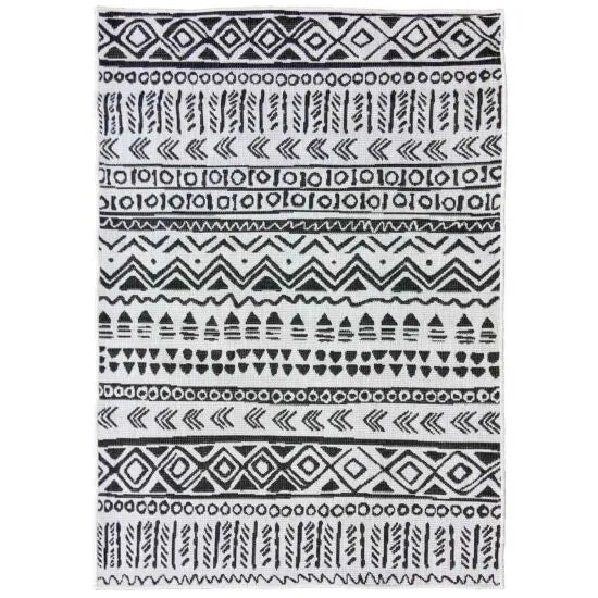 Duo Weave Indoor/Outdoor Rug Tribal Black