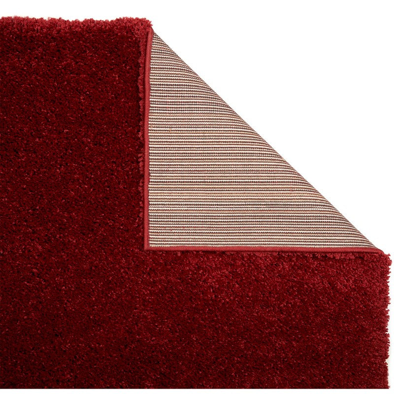 Serene Red Rug backside view