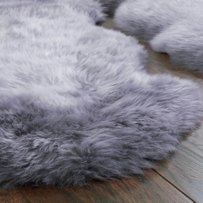 Genuine Sheepskin Rug Grey