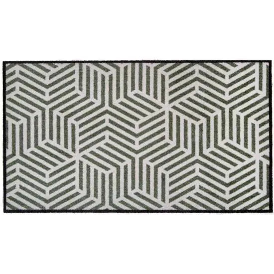 Bathroom Mat With Geo Cube Design