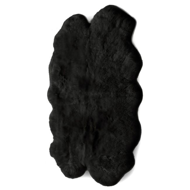 Genuine Sheepskin Rug Black