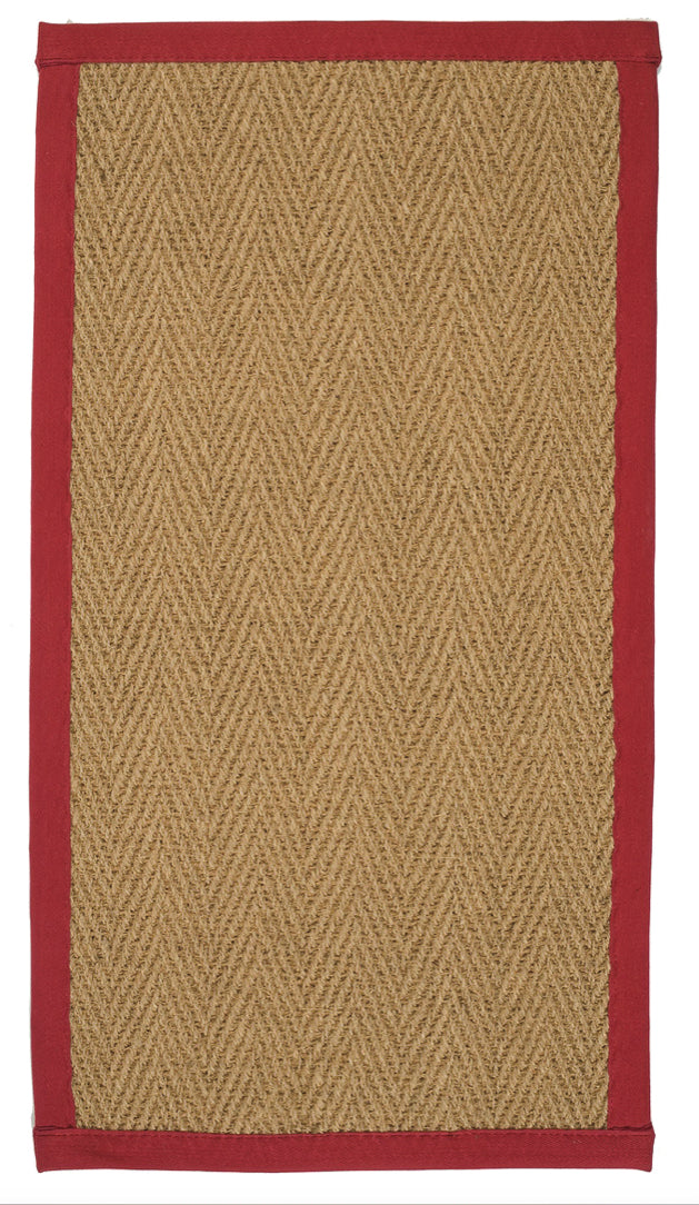 Red Herringbone Rug