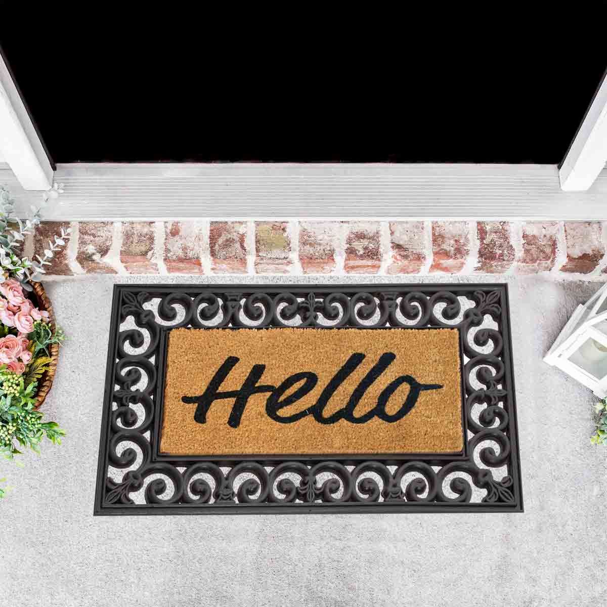 Insert Plate Rugs Viking Insert Hello Mat – Rugs Central