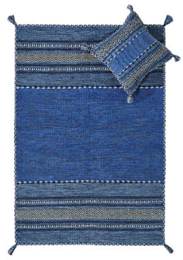 Kelim Blue Rug and cushion