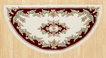 Royal Cream/Red Rug in half moon style 