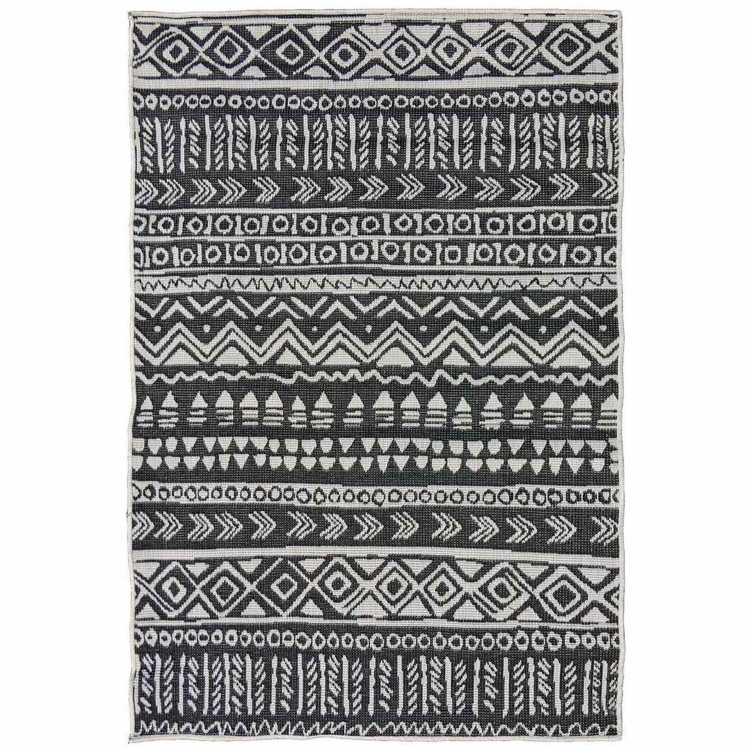 Duo Weave Indoor/Outdoor Rug Tribal Black