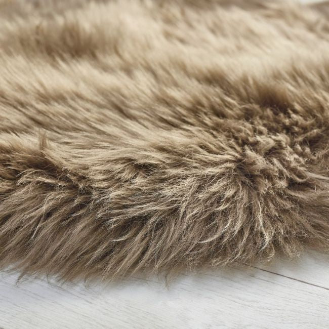 Genuine Sheepskin Rug Khaki