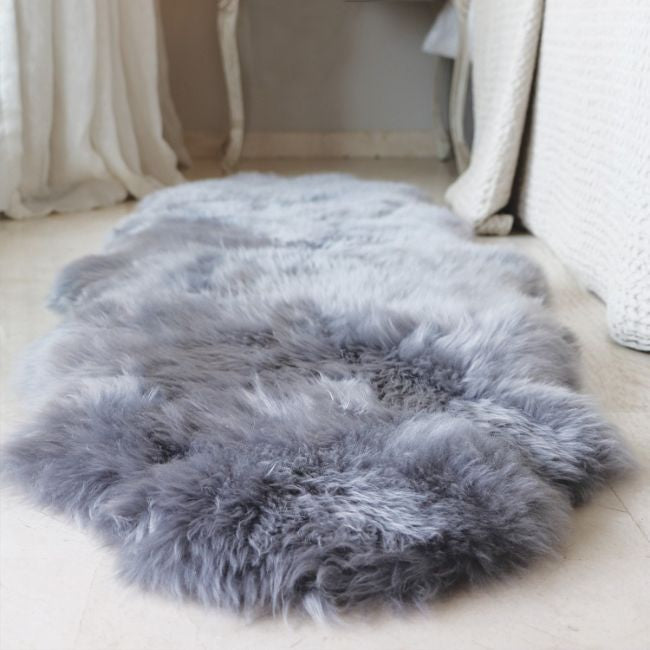 Genuine Sheepskin Rug Grey