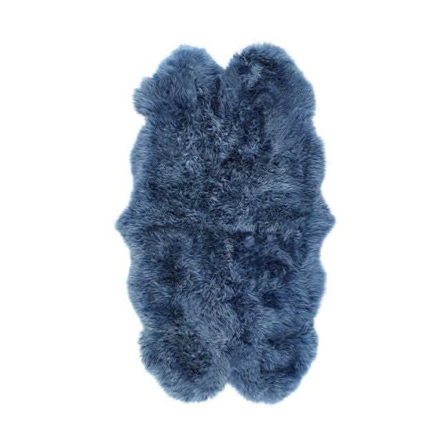 Genuine Sheepskin Rug Navy